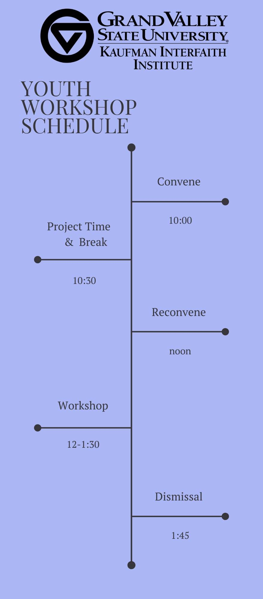 Youth Interfaith Workshop Daily Schedule